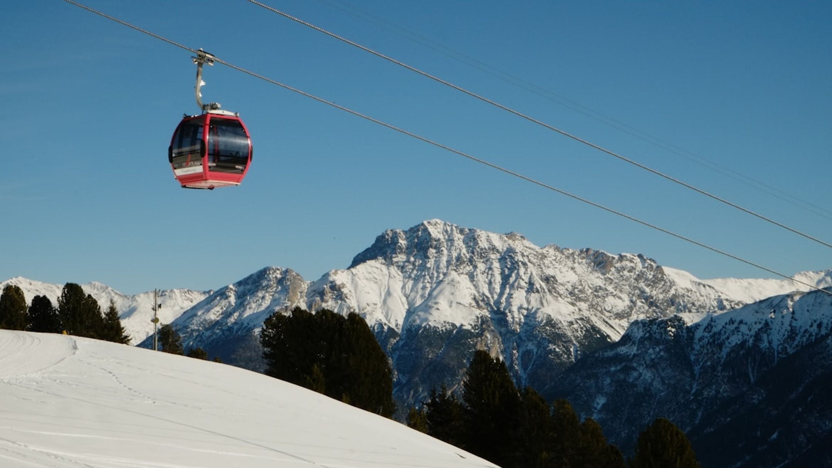 Gondola in the mountains