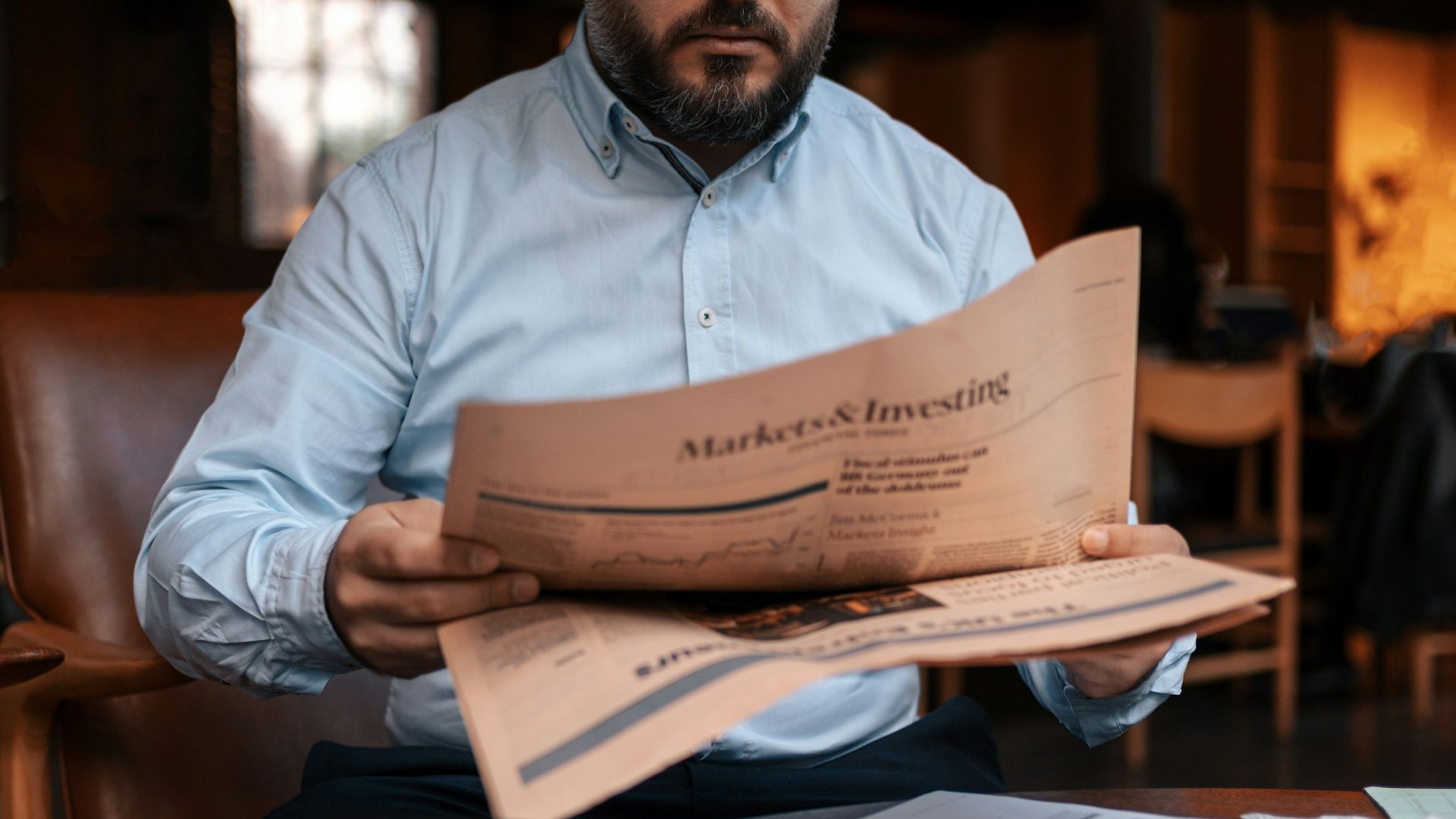 Man reading the paper