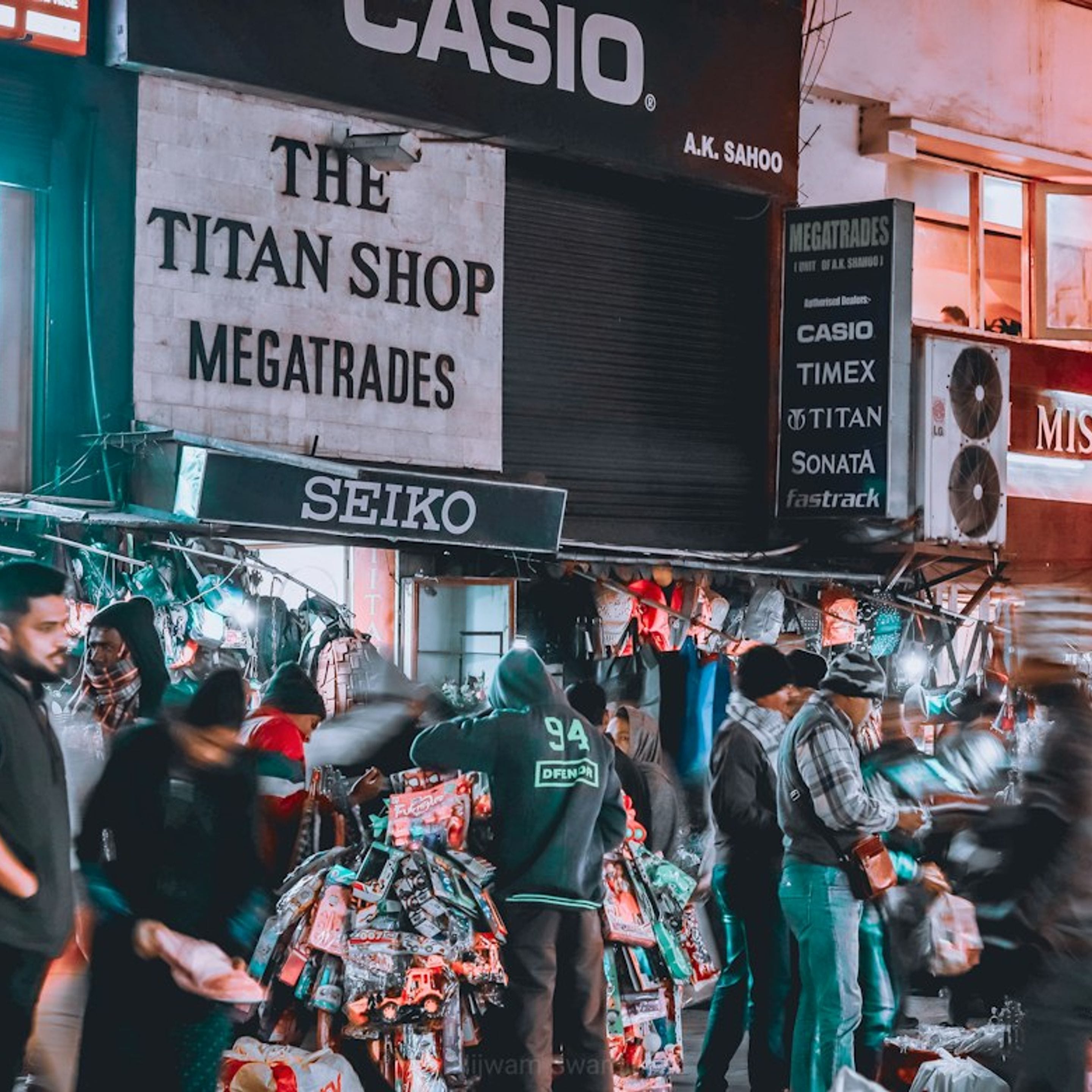Busy street market