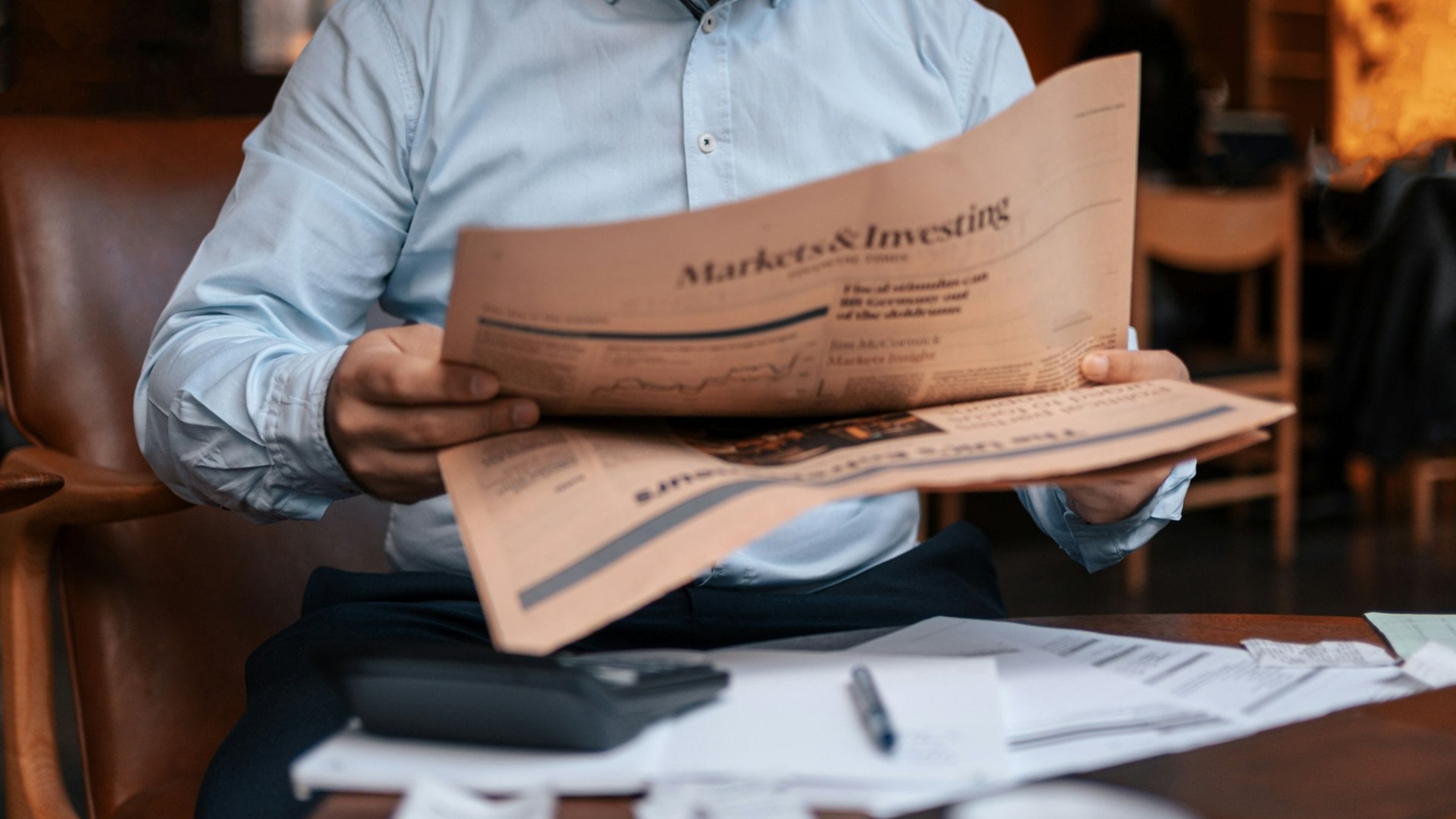 Man reading the paper